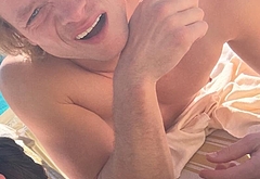 Tom Rhys Harries shirtless and cock bulge pics