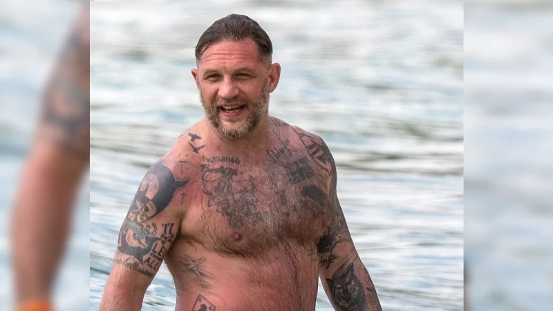 Tom Hardy Goes Shirtless During a Beach Day in Barbados
